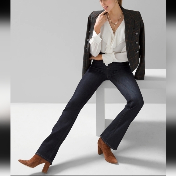 Michael Kors Boot Cut Dark Wash Jeans Size 4 - Picture 1 of 15